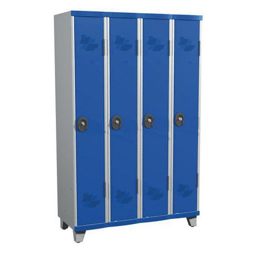 Seamline Optimum® 4-column locker - Width 300 mm - On feet - Acial