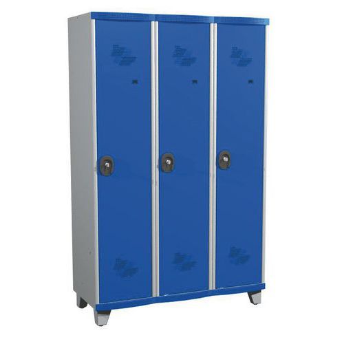 Seamline Optimum® 3-column locker - Column width: 400 mm - On feet - Acial