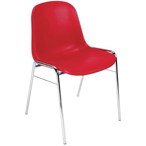 Recycled Plastic Office Chair - Chrome Frame - Stackable - Manutan Expert Recycled Plastic Office Chair - Chrome Frame - Stackable - Manutan Expert