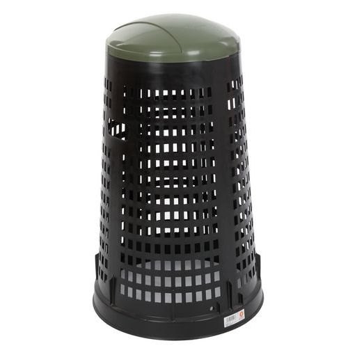 Ruff perforated round plastic bin - 110 L_Vepabins Ruff perforated round plastic bin - 110 L_Vepabins