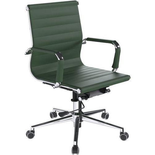 Ergonomic Office Armchair - Bonded Leather/Fabric - Mobile/Cantilever