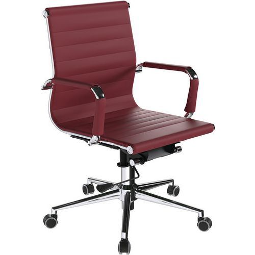 Ergonomic Office Armchair - Bonded Leather/Fabric - Mobile/Cantilever