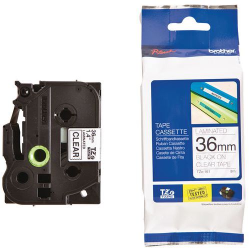 Tape cassette for Brother labelling machines - Width 36 mm