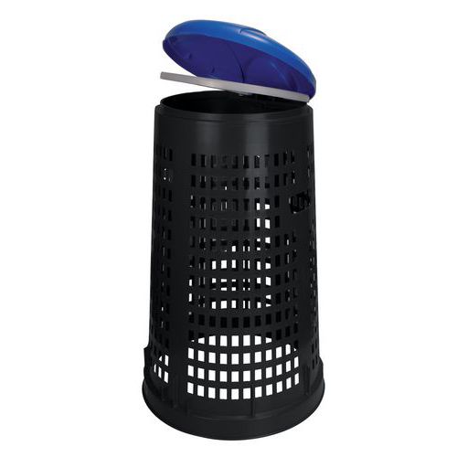 Ruff perforated round plastic bin - 110 L_Vepabins