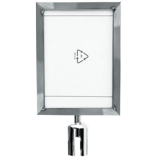 A4 Sign Holder For Retractable Belt Barrier Posts - Manutan Expert
