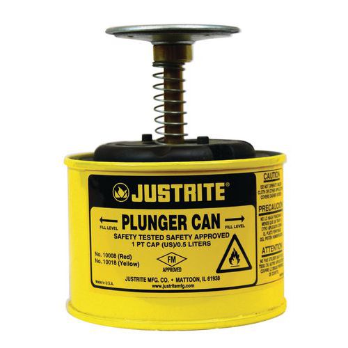 Plunger can - Capacity 0,5 to 4l