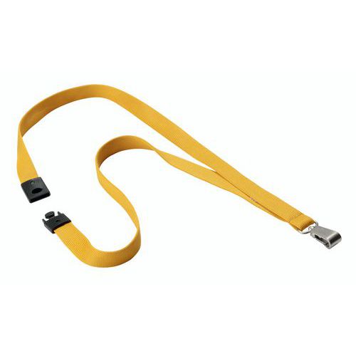Textile lanyard with snap hook