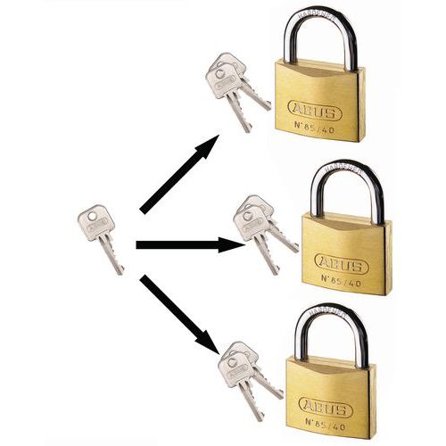 Series 85 padlock - Keyed different for master key - 2 keys