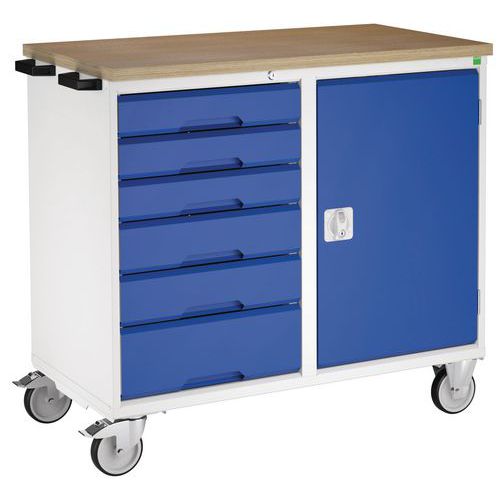 Bott mobile workbench with doors and drawers