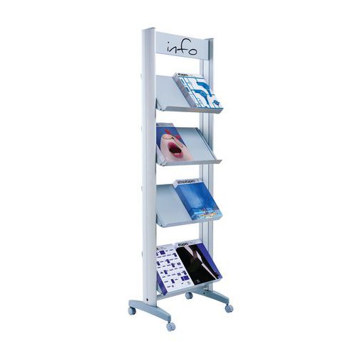 Mobile display stand - Aluminium - Paperflow Mobile display stand - Aluminium - Paperflow