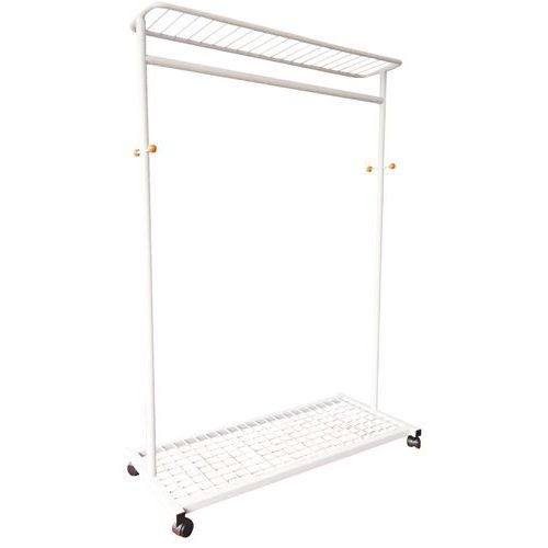 Mobile Coat Rack - Metal Garment Rails - 110cm Wide - Manutan Expert Mobile Coat Rack - Metal Garment Rails - 110cm Wide - Manutan Expert