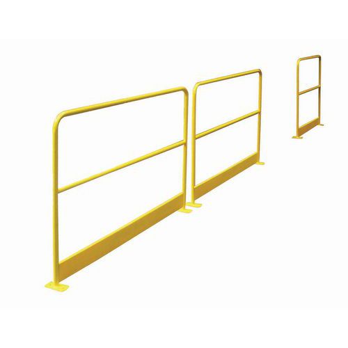 Safety barrier with plinth - Yellow RAL 1023