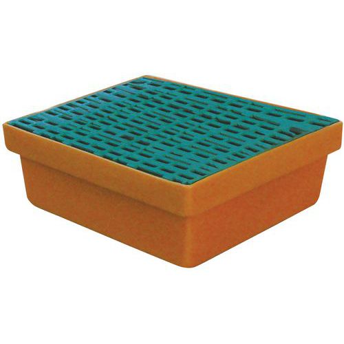 Spill Tray With Grate - 10L - Manutan Expert Spill Tray With Grate - 10L - Manutan Expert