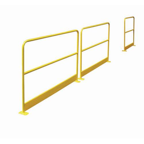 Safety barrier with plinth - Yellow RAL 1023