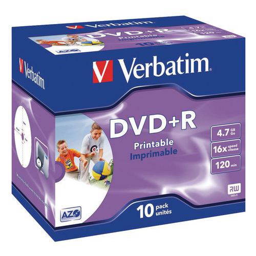 Verbatim printable DVD+R 16x - pack of 10