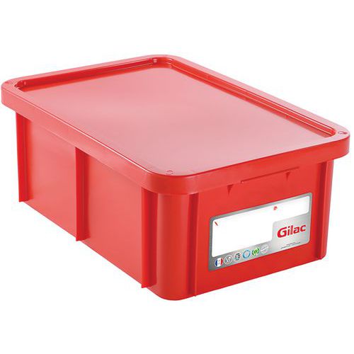 Stackable container with lid - Length 595 mm - 35 to 55 l - Gilac