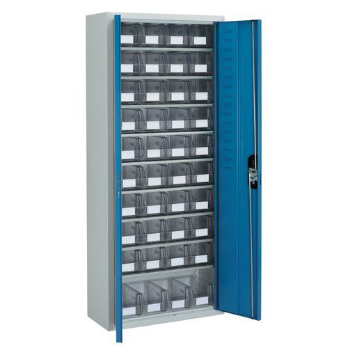 Cupboard with transparent picking bins - Medium - With doors