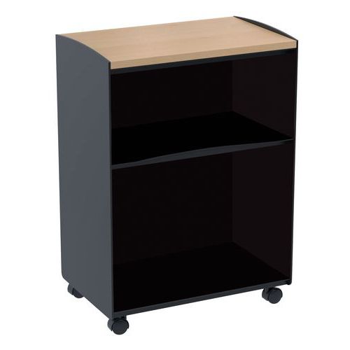 Mobile compartment trolley- 2 compartments - Paperflow Mobile compartment trolley- 2 compartments - Paperflow