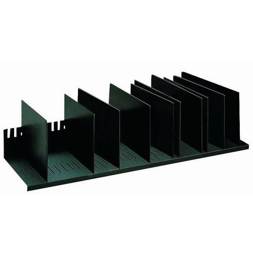 Vertical organiser with removable separator for cabinets - Black - Paperflow