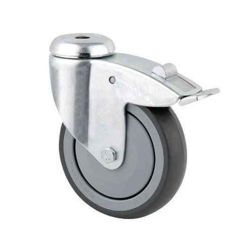 Swivel castor with eye and brake - Capacity 40 to 100 kg