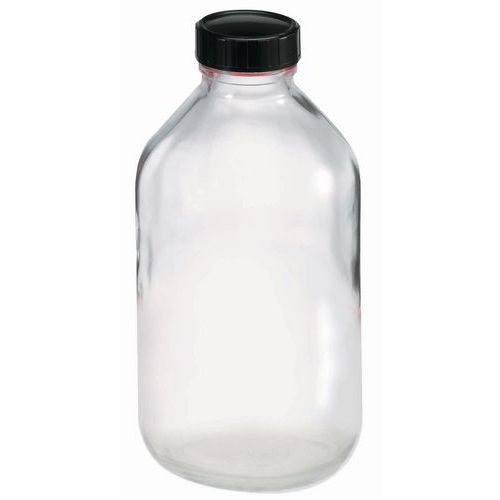Glass bottle with tamper-proof cap - 125 to 1000 ml