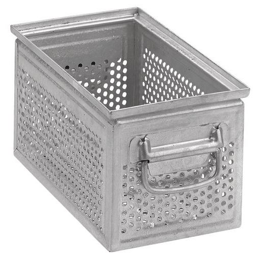 Perforated steel transport container - Length 315 to 630 mm