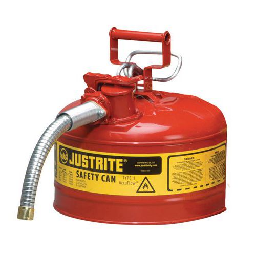 Justrite Round Dispensing Safety Cans for Spill Control and Safety
