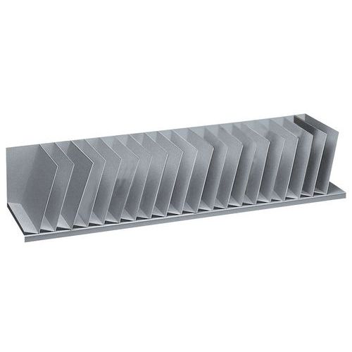 Upright inclined separator for cabinets - Grey - Paperflow Upright inclined separator for cabinets - Grey - Paperflow