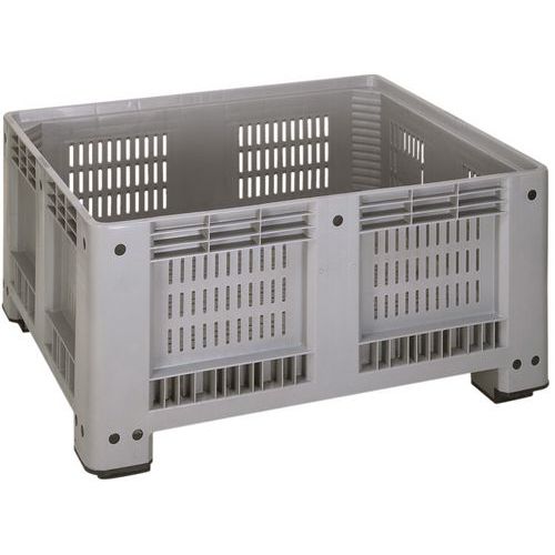 Stackable pallet container - Ventilated sides - On feet