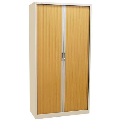 Tall two-tone cabinet with tambour doors - Manutan Expert Orel