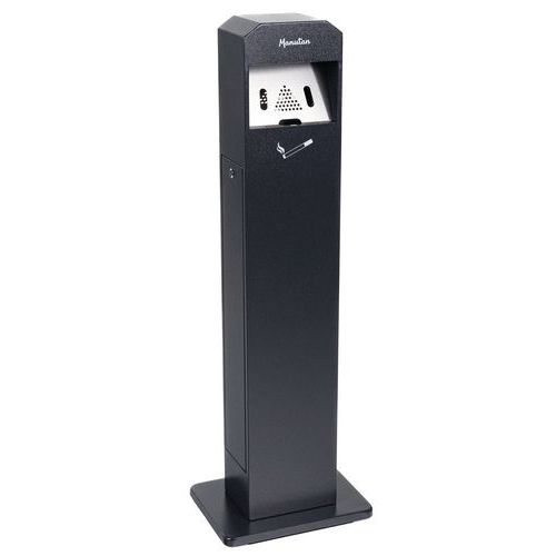 Standing Cigarette Butt Ashtray - With/Without Waste Bin - Manutan Expert Standing Cigarette Butt Ashtray - With/Without Waste Bin - Manutan Expert