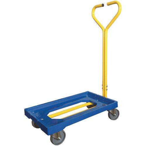 ABS Dolly With Handle For Moving Euro Containers/Boxes - Manutan Expert