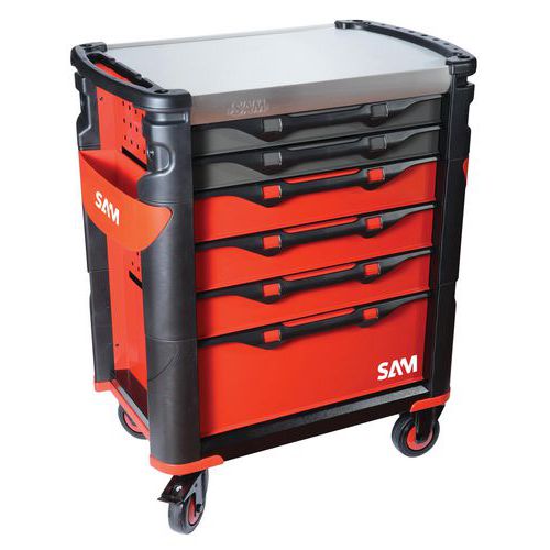6-drawer trolley and set of 135 tools