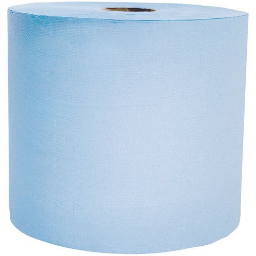 Blue industrial wiper roll - 800 sheets - Pack of 2 - Manutan