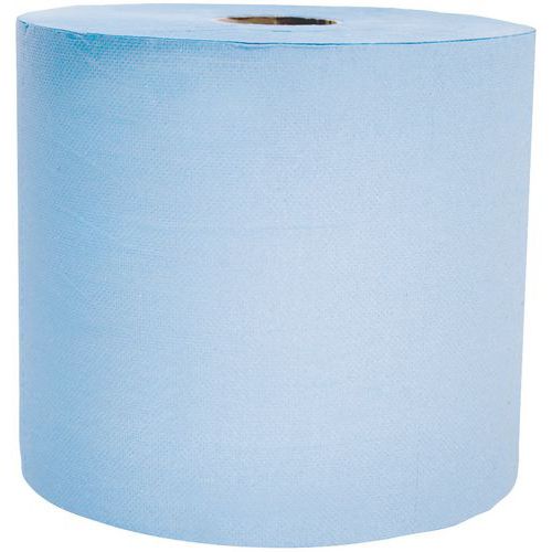 Blue industrial wiper roll - 800 sheets - Pack of 2 - Manutan Blue industrial wiper roll - 800 sheets - Pack of 2 - Manutan