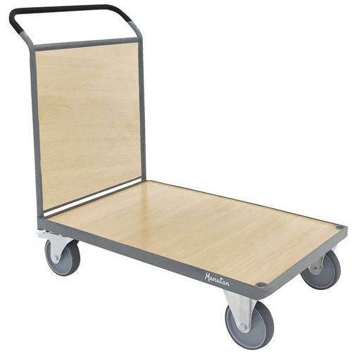 Wooden Platform Trolley - 1 Sided - 500kg - Manutan Wooden Platform Trolley - 1 Sided - 500kg - Manutan