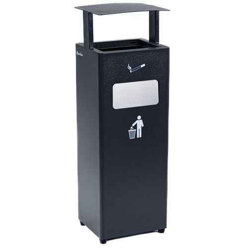 Freestanding Cigarette Butt Receptacle & Waste Bin - 3-6L - Manutan Expert Freestanding Cigarette Butt Receptacle & Waste Bin - 3-6L - Manutan Expert