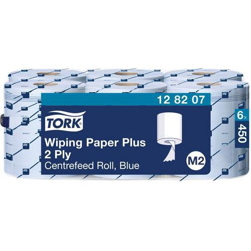 Roll of Tork centrefeed wiping paper - 2 ply - 450 sheets