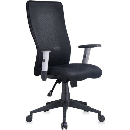 Executive Fabric Office Chair - High Curved Mesh Back - Penelope - Manutan Expert