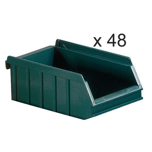 Stackable storage trays - Length 175 mm - 1 l - Set of 48