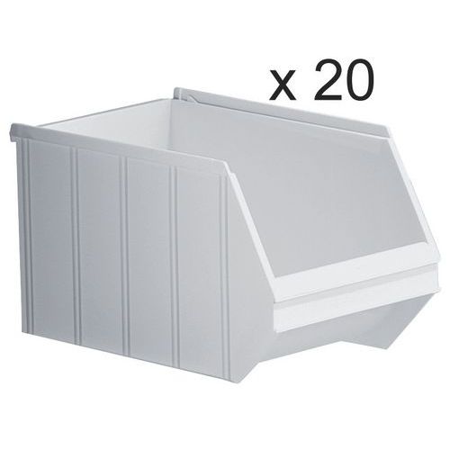 Stackable storage trays - Length 350 mm - 14 l - Set of 20