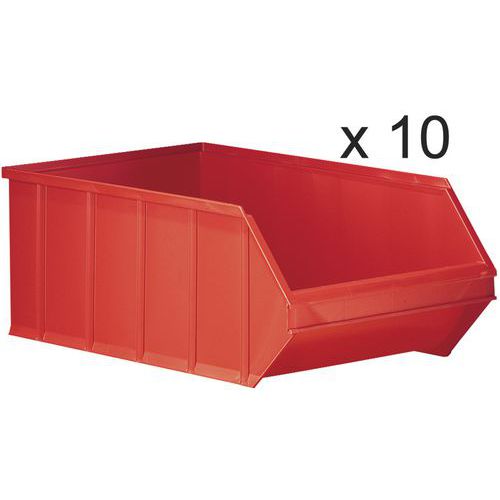 Stackable storage trays - Length 500 mm - 30 l - Set of 10