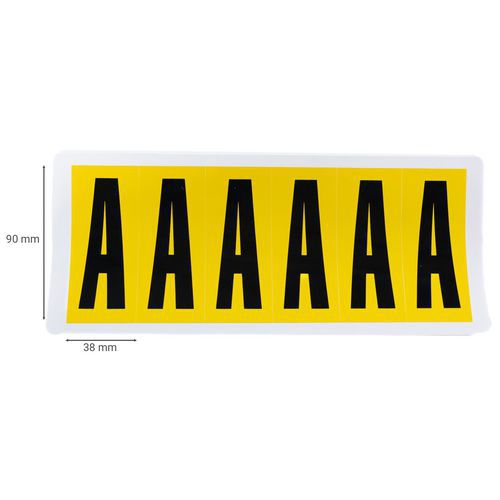 Self-Adhesive Letter Labels - A To Z - Location Marker Signs - Manutan ...