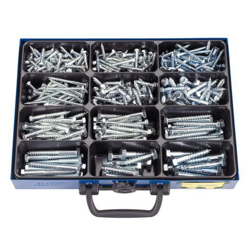 Case for wood screws with hex heads - 357 pieces