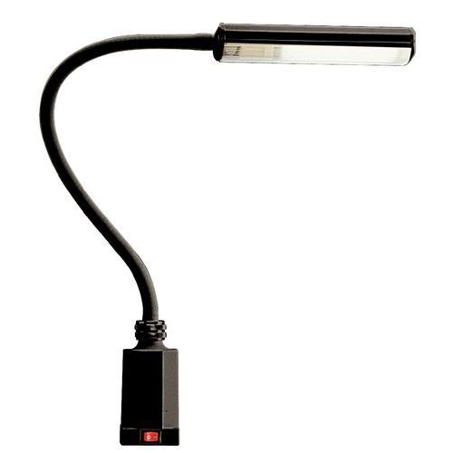 Fluorescent workshop light on a screw-on flexible arm - 11 W
