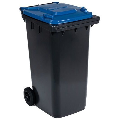 240L Wheelie Bin With Waste Separation Lids - UK Standard - Manutan Expert