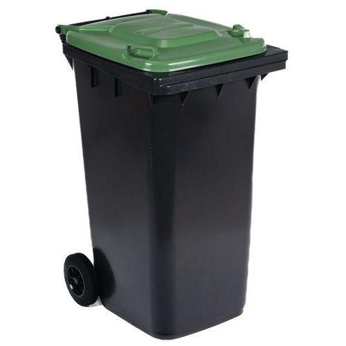 240L Wheelie Bin With Waste Separation Lids - UK Standard - Manutan Expert