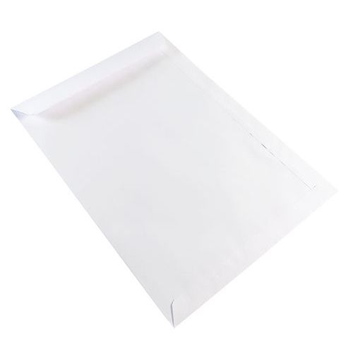 White, self-adhesive kraft envelope