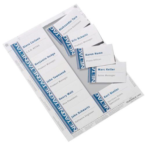 Card insert sheets for badges