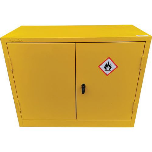 Used Yellow COSHH Flammable Storage Cabinet - 700x915x459mm Used Yellow COSHH Flammable Storage Cabinet - 700x915x459mm